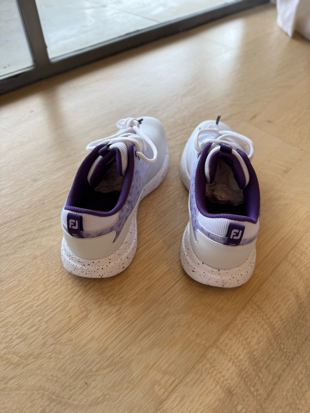 FootJoy White and Purple Women's Waterproof Golf Sneakers — size 7 BNWT - Picture 5 of 8